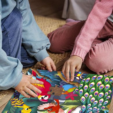 QUOKKA Set 4 Vertical Jigsaw Puzzles 60 Pcs For 5-7 Year Birds, Polar, Forest & Australia Animals