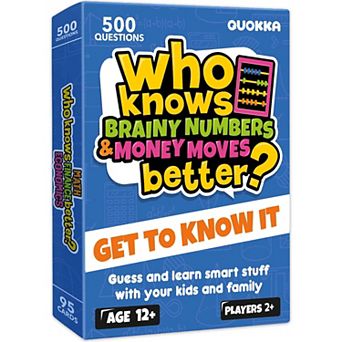 QUOKKA Who Knows Math Finance Economics Better? STEM Board Game for Kids 8-12 - 500+ Quiz Cards