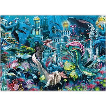 QUOKKA Jigsaw Puzzles 1000 pc Underwater City for Kids & Adults Relaxing Activity for Men and Women