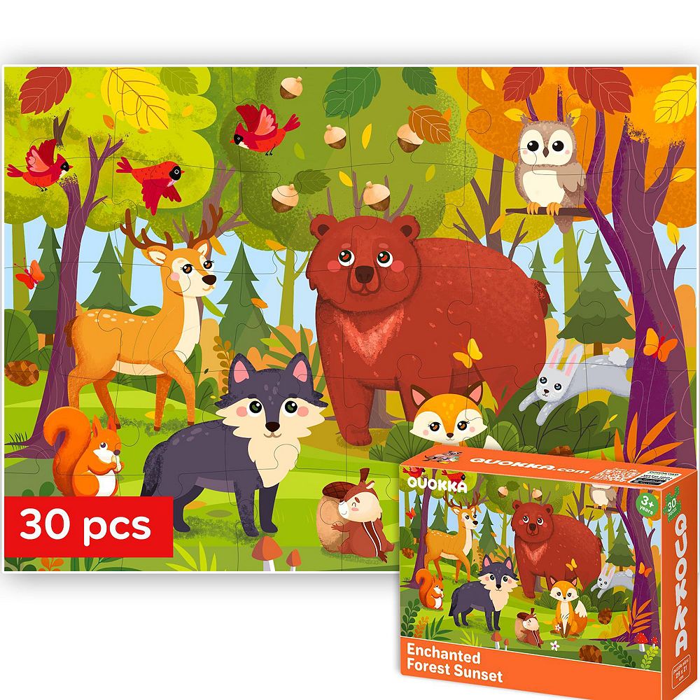 QUOKKA Puzzle 30 Pièces Pour Enfants De 3 à 5 Ans – Pompières éducatif, Cadeau Garçons Et Filles Dès 2 Ans