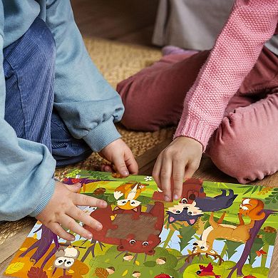 QUOKKA Jigsaw Puzzles 30 Pcs Forest Animals for Kids 3-5 Years - Learning Puzzles - Educational Toys