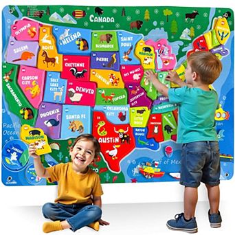 QUOKKA Felt Board - Social Preschool Learning USA - Educational Flannel Toy for Kids 3-5 Years