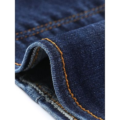 Women's Plus Size Denim Vest Sleeveless V Neck Button Down Casual Jean Waistcoat Jacket