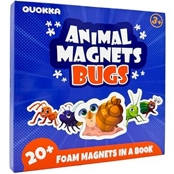 QUOKKA Travel Magnetic Puzzles 20 pc Bugs Game with Extra-Long Play Book for Kids 3-5 Years