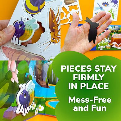 QUOKKA Travel Magnetic Puzzles 20+Pcs Bugs Game with Extra-Long Play Book for Kids 3-5 Years