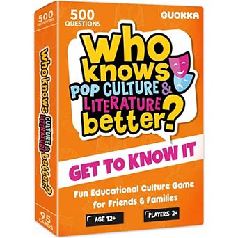 QUOKKA Who Knows Culture and Literature Better? STEM Board Game for Kids 8-12 - 500+ Quiz Cards