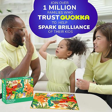 QUOKKA Jigsaw Puzzles 30 Pcs Dinosaurs for Kids 3-5 Years - Learning Puzzles - Educational Toys