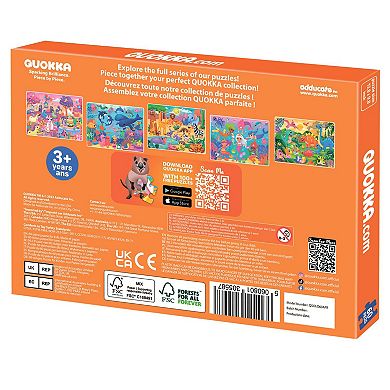 QUOKKA Jigsaw Puzzles 60 Pieces with African Animals for Kids 4-6 Years Educational Learning Game