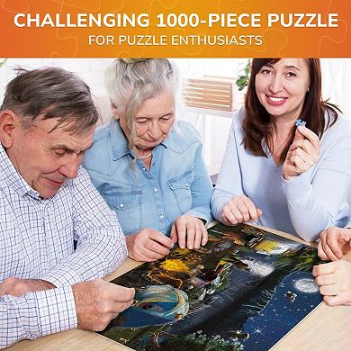 QUOKKA Campfire Puzzle - 1000 Piece Colorful Jigsaw for Adults, Teens & Kids Ages 8+