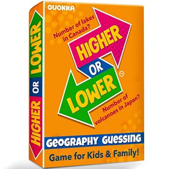 QUOKKA Trivia Card Game Higher or Lower - Challenge Your Geography Knowledge for Kids & Adults