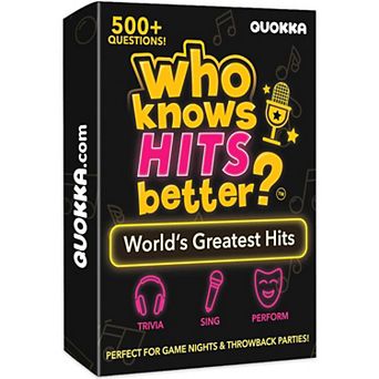 QUOKKA Who Knows Hits Better? 500+ Music Trivia Questions for Fun Family & Adult Party Game Nights