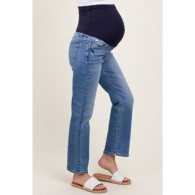 Maternity Cropped Straight Leg Maternity Jeans