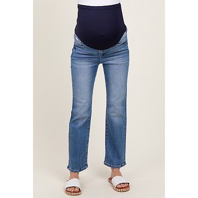 Maternity Cropped Straight Leg Maternity Jeans