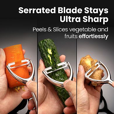 Vegetable Peeler, Stainless Steel Potato Peeler, High Tensile Ultra Sharp Blade Fruit Slicer