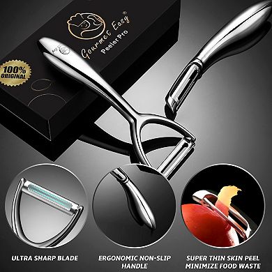 Vegetable Peeler, Stainless Steel Potato Peeler, High Tensile Ultra Sharp Blade Fruit Slicer