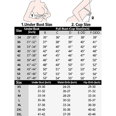 3 Packs Women's V Neck Adjustable Strap Underwire Push Up Bras