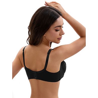 3 Packs Women's V Neck Adjustable Strap Underwire Push Up Bras
