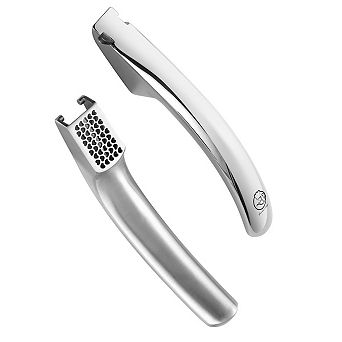 No Peeling Required Garlic Press Stainless Steel with Detachable Handle for Fine Mincing