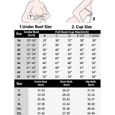 3 Packs Women's Lace Front Closure Full Coverage Minimizers Wirefree Wide Straps Soft Bras