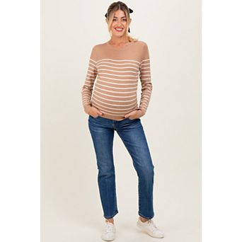 Maternity High Rise Crop Straight Maternity Jeans