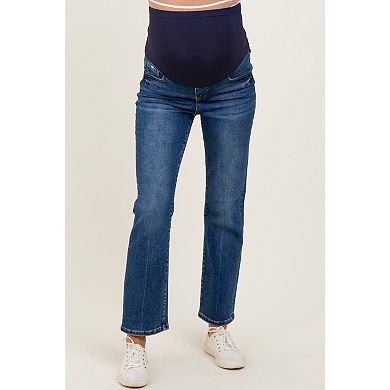 Maternity High Rise Crop Straight Maternity Jeans