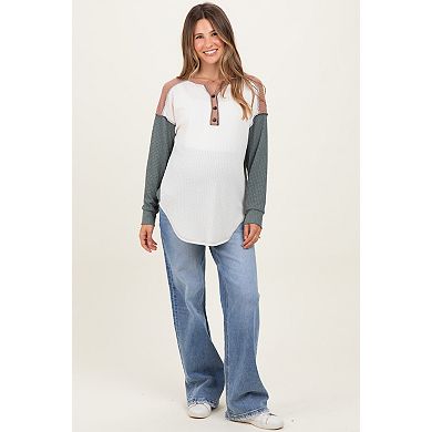 Maternity Vintage Wash Wide Leg Maternity Jeans