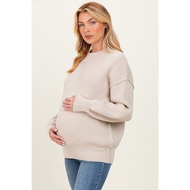 Maternity Wide Neck Drop Shoulder Sweater