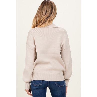 Maternity Wide Neck Drop Shoulder Sweater