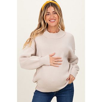 Maternity Wide Neck Drop Shoulder Sweater