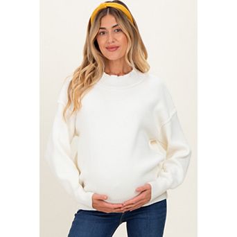 Maternity Wide Neck Drop Shoulder Sweater