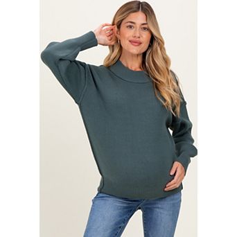 Maternity Wide Neck Drop Shoulder Sweater