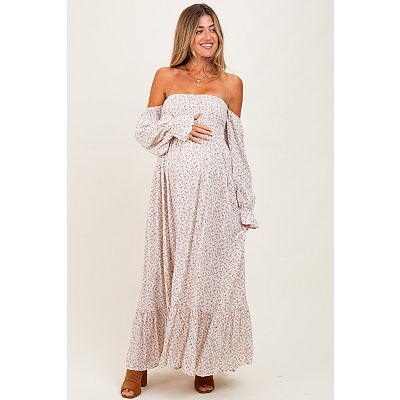 off shoulder straight dress styles Linen Blend White Off Shoulder Midi Dress - All Dresses