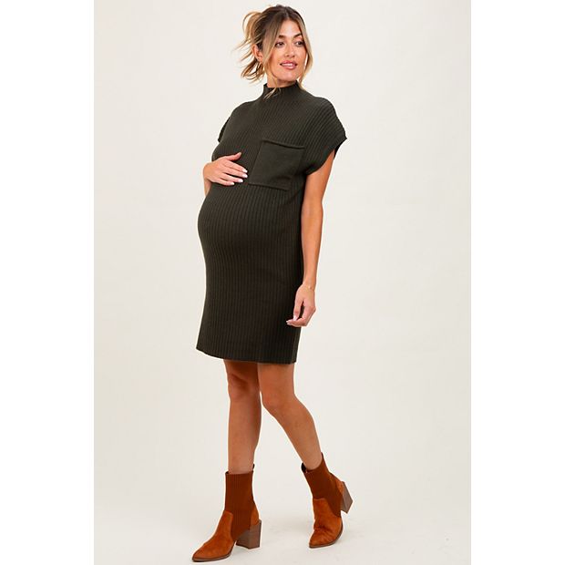 fitted lace wedding dress Scoop Neck Ribbed Knit Short Sleeves Mini Dress main image 0