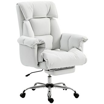 HOMCOM Executive Office Chair, Computer Desk Chair with Footrest