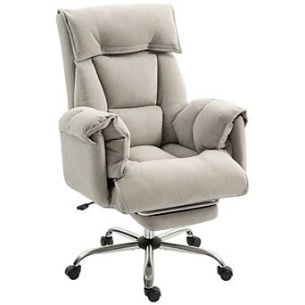 HOMCOM Executive Office Chair, Computer Desk Chair with Footrest