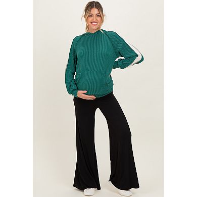 Maternity Fold Over Waist Wide Leg Lounge Pants