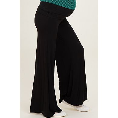 Maternity Fold Over Waist Wide Leg Lounge Pants