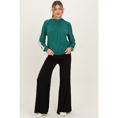Maternity Fold Over Waist Wide Leg Lounge Pants