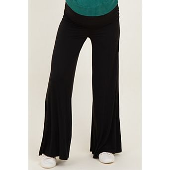 Maternity Fold Over Waist Wide Leg Lounge Pants