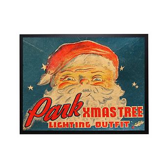 Vintage Santa Lighting Outfit Christmas Poster