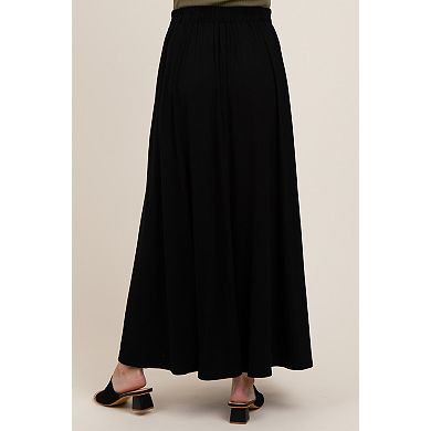 Maternity Striped Color Block Sleeveless Maxi Dress