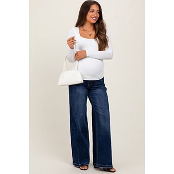 Maternity Baggy Wide Leg Maternity Jeans