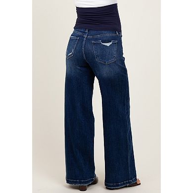 Maternity Baggy Wide Leg Maternity Jeans