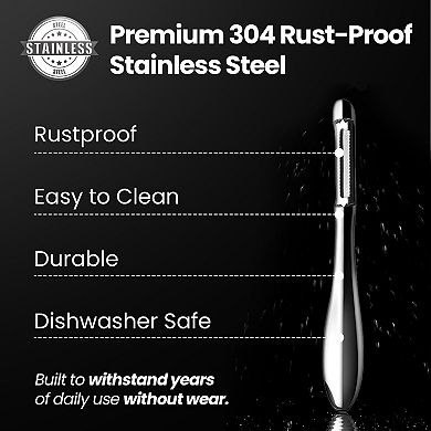Vegetable Peeler, Stainless Steel Potato Peeler, High Tensile Ultra Sharp Blade Fruit Slicer