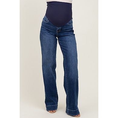 Maternity Trouser Hem Wide Leg Maternity Jeans