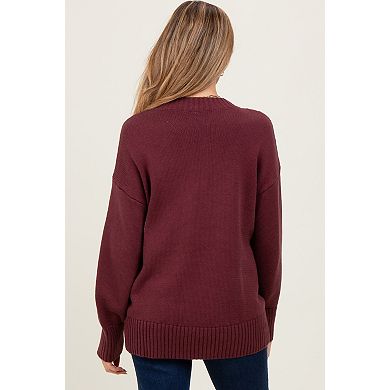 Maternity Drop Shoulder Oversized Sweater