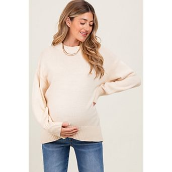 Maternity Drop Shoulder Oversized Sweater