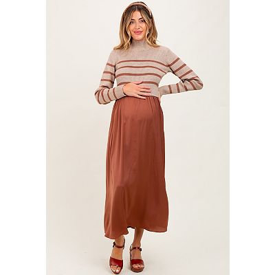 knee length dresses for ladies Maternity & Nursing Midi Sweater Dress main image 1