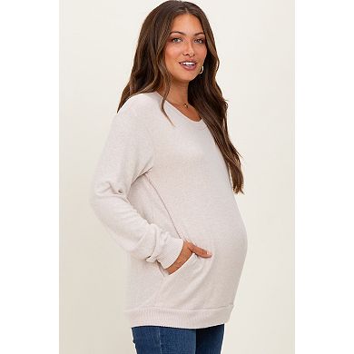 Maternity V-Neck Double Layer Nursing Pullover Top