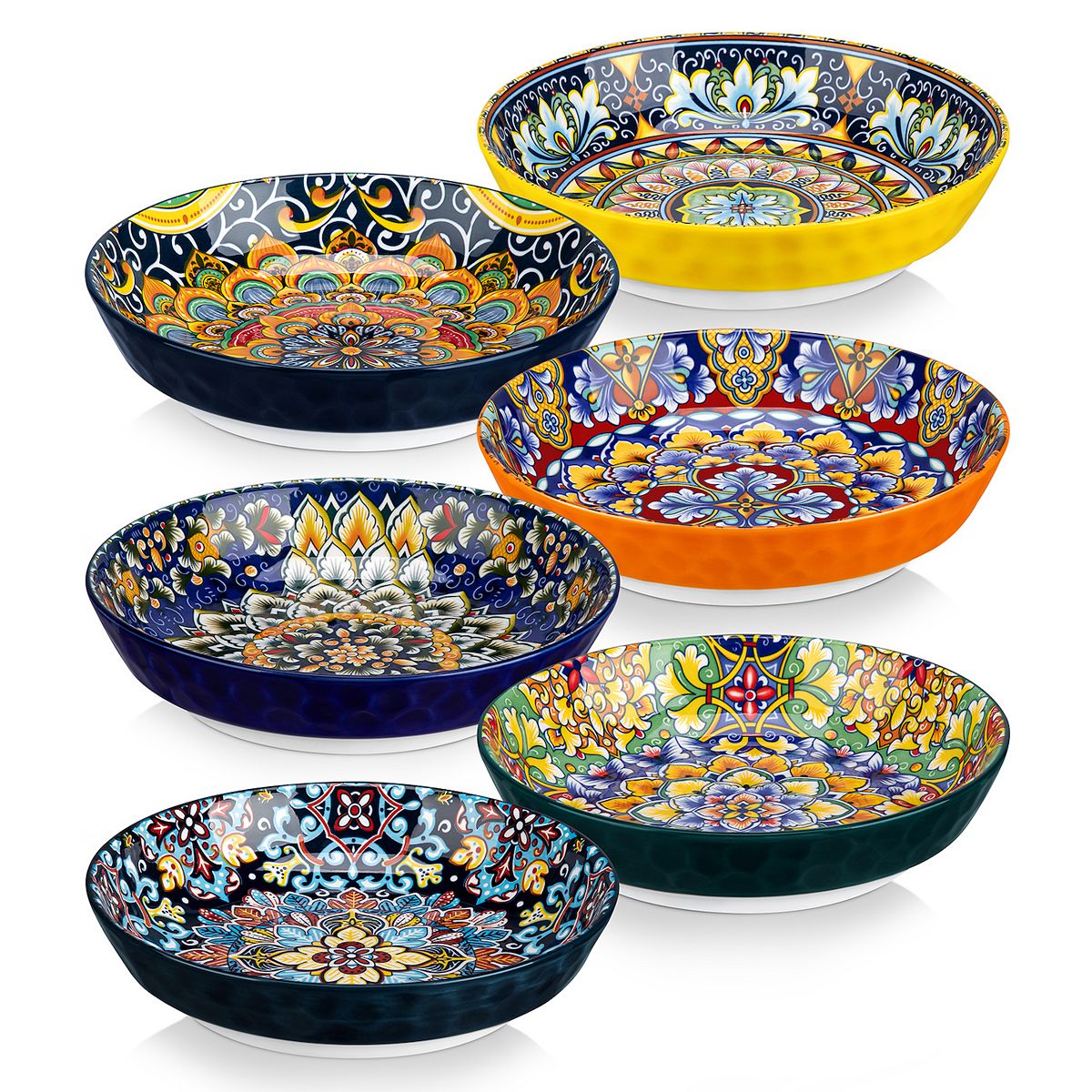 6-piece Porcelain Pasta Bowl Set, Multipurpose Bowl for Soup, Ramen, Salad - PASTA BOWL